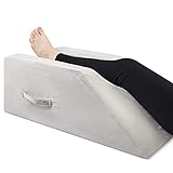 OasisSpace Leg Support and Elevation Pillow for Surgery, Swelling, Injury or Rest - Memory Foam Leg Position Pillows for Knee, Ankle and Foot Injury Pain Relief - Improve Circulation - Washable Cover