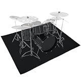 Anjetan Drum Rug, Drum Mat, 3.9Ft x 5.2Ft Electrical Drum Carpet Soundproof Rug Pads Drum Accessories for Electric Drums Jazz Drum Set, Gift for Drummers, Drum Accessories