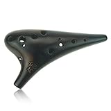 'Forest Whisper' 12 Hole Ocarina Classic Straw fire Masterpiece Collectible,Alto C Ceramic Ocarina,Highly Recommended By Shop Owner of OcarinaWind Music Instrument Gift Idea
