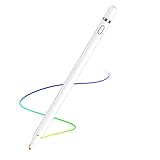 Active Stylus Pen Compatible with Apple,Stylus Pens for Touch Screens,1.5mm Fine Point Digital Pen,Rechargeable Stylus for iPad/iPad Pro/Air/Mini/iPhone/Samsung/Tablet Drawing&Writing (White)