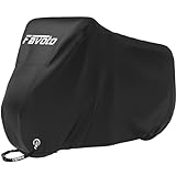 Favoto Bike Cover Outdoor Waterproof - Bicycle Covers for 1 or 2 Bikes Outside Storage Rain Dust Sun Proof with Lock Hole Windproof Buckle for Mountain Road Electric Bike