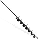 TCBWFY 2x32 Inch Auger Drill Bit for Planting - Long Handle Easy Planter Garden Auger - Bulb & Bedding Plant Augers - Post Hole Digger for 3/8”Hex Drive Drill