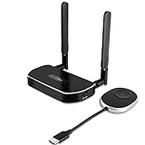 Wireless HDMI Transmitter and Receiver kit, Full HD 4K Wireless Presentation Equipment HDMI Adapter, Plug and Play Streaming Media. Laptop, dongle, PC,PS4, Smart Phone to HDTV/Projector
