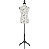 Mannequin Dress Form Manikin Body Dress Model, 60 Inch-67 Inch Height Adjustable with Tripod Wooden Base for Clothing Dress Jewelry Display