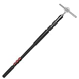 Portable Handheld Boom Pole for Shotgun Mic, 3-Section Extendable Microphone Arm for Filming with 3/8' and 5/8' Threads, 3ft to 8.3ft Adjustable Length