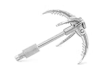 JWWYJ Folding Claw Grappling Hook - Multifunctional Stainless Steel Hook for Outdoor Survival, Camping, and Hiking