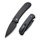 CIVIVI Pocket Folding Knife- Button Lock Knife with Thumb Stud Opener for EDC, 2.98' 14C28N Blade Aluminum Handle, Qubit Utility Knife for Men Women Gift C22030E-1