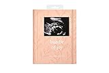 Little Pear Bundle of Joy Pregnancy Journal, Keepsake Pregnancy Memory Book with Sonogram Photo Insert, First Through Third Trimester Pregnancy Milestone Tracker with Ultrasound Photo Cover, Peach