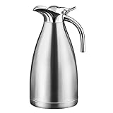 Coffee Thermal Carafe for Hot Liquids, 68Oz/2.0L/8 Cups Stainless Steel Coffee Thermos Carafe, Insulated Carafe 12-hour Heat and 24-hour Cold Retention, Great Gift