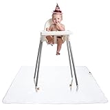 Graco Under High Chair Mat - Clear, Waterproof & Washable Plastic Food/Spill Catcher - 50' Eating, Painting & Art Floor Cover, Clear (Pack of 2)