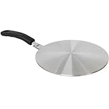 9.45inch Heat Diffuser Stainless Steel Induction Adapter Diffuser Plate with Detachable Handle for Electric Gas Induction Glass Cooktop