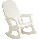 Semco Plastics Rockaway Heavy Duty All Weather Outdoor Rocking Chair with Easy Assembly and Low Maintenance for Porch, Deck, and Patio, White