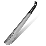 ZOMAKE Metal Shoe Horn Long Handle Shoehorn 16.5 inch - Extra Long Shoe Horns for Seniors Men Women - Stainless Steel Shoe Horn for Boots (Silver)
