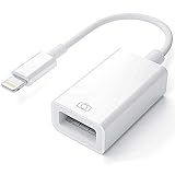 [Apple MFi Certified]Apple Lightning to USB Camera Adapter USB 3.0 OTG Cable Adapter Compatible with iPhone/iPad,USB Female Supports Connect Card Reader,U Disk,Keyboard,Mouse,USB Flash Drive-Plug&Play