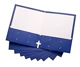 10 Pack Two Pocket Folders, Blue, Strong Thick Paper Folders, for Letter Size, by ACTIVITYya