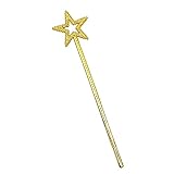 MYUBWTF Golden 13 Inches Star Wand Elf baton, Angel Star Magic Wand, Silver Fairy Princess Plating, Silver Stars Stick