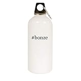 Molandra Products #bonze - 20oz Hashtag Stainless Steel White Water Bottle with Carabiner, White