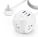 Anker Power Strip with USB C, PowerExtend USB-C 3 Cube with 3 Outlets and USB (30W USB C), 5 ft Extension Cord, Power Delivery High-Speed Charging for iPhone 12/12 Pro / 12 Pro Max, Travel Friendly