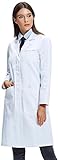 Dr. James Professional Lab Coat for Women, Classic Fit, Multiple Pockets, White, 37 Inch Length (6)