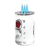Nub Cigar Torch Lighter Triple Flame Table Top - White