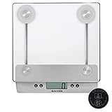 Salter 3003 SSSVDR08EU16 Kitchen Weighing Scale – Digital Glass Food Scales, Weighs Liquids/Fluids, Easy Read LCD Display, Metric/Imperial Measures, Tare Function, 5KG Capacity, Battery Included
