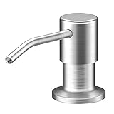 Built in Sink Soap Dispenser or Lotion Dispenser for Kitchen Sink Brushed Nickel Kitchen Sink Soap Dispenser Bar Sink Soap Dispenser with 17OZ Bottle
