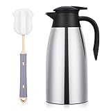 Thermal Coffee Carafe 68oz Stainless Steel Coffee Carafe with Vacuum Insulated Double Wall Construction for Hot Coffee Juice Tea Home and Office Use-Keep 12 Hours Hot/24 Hours Cold