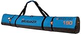 BRUBAKER Carver Performance Ski Bag for 1 Pair of Skis and Poles - Blue Black - 74 3/4 Inches / 190 Cm