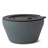 RIGWA Stainless Steel Insulated Food Container - Hot and Cold Insulated Bowl - Vacuum Sealed Containers for Food - Bowls with Lids, 20oz, Slate