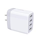 iPhone 12 Charger Box Fast Charging 4.8A Multi Port USB Charger Wall Plug Power Adapter Charging Block Cube Brick for iPhone 15/14/SE/13/12/11 Pro Max, Samsung Galaxy S23 S22 S21 Ultra S20 S10 Note 20