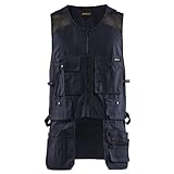 BLAKLADER Men's Ripstop Kangaroo Mesh Work Vest with Utility Pockets, Navy Blue, XX-Large