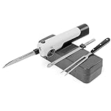 TUMIDY Cordless Electric Knife Rechargeable, Electric Carving Knife for Carving Meats, Poultry, Bread, Crafting Foam, Serving Fork Included