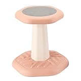E-Solem Kids Wobble Stool, Flexible Seating for Preschool & Elementary Classrooms, Improves Focus, Posture & ADHD/ADD, Active Desk Chairs, Active Core Engagement Wobble Stool, Ages 3-8, Pink