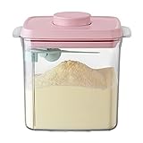 Ankou Formula Conatiner - 1700ml Airtight Formula Dispenser One Button Handy Milk Powder Container BPA-Free Storage Containers with Scoop and Scraper Transparent 730g