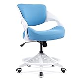 BOJUZIJA Ergonomic Office Computer Desk Chair,Kids Chair, Lumbar Support and 360° Degree Rotary Pedal Function - Blue