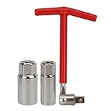 AUTOKAY Spark Plug Socket Wrench T-Handle 16mm 5/8 Inch and 21mm 13/16 Inch Removal Tool Fits for motorcycles, lawn mowers and small motor vehicles, etc.