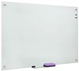 Mount-It! Magnetic Glass Dry Erase Board, Floating Wall Mounted Frameless Frosted Whiteboard with Accessory Tray, Includes Bonus Accessory Kit, 36x24 Inches, MI-10703