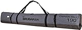 BRUBAKER Carver Performance Ski Bag for 1 Pair of Skis and Poles - Grey Black - 74 3/4 Inches / 190 Cm