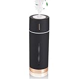 Humidifier with Essential Oils humidifiers, Mini Cool Mist Humidifier Ultrasound for Bedroom, Desktop, Travel, Car 7 Colorful, Two Spray Modes, Auto Shut-Off