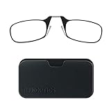 ThinOPTICS Universal Pod Rectangular Reading Glasses, Black Frames/Black Case (Retail), 44 mm + 2