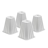 Honey-Can-Do STO-01006 Stackable Bed Risers, 4-Pack, White