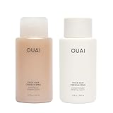 OUAI Thick Shampoo and Conditioner Set - Sulfate Free Shampoo and Conditioner for Thick Hair - Made with Keratin, Marshmallow Root, Shea Butter & Avocado Oil - Free of Parabens & Phthalates (10 Fl Oz)