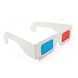 Blue Handcart 12 Pairs of Red/Cyan Cardboard 3D Glasses - White Frame