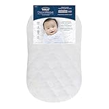 HALO DreamWeave Breathable Mesh BassiNest Mattress Replacement Pad – 100% Machine Washable Cover – Hypoallergenic, Non-Toxic Materials – 30” x 18” x 1.3”