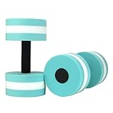 Water Dumbbells, Set of 2 Aquatic Exercise Dumbell, Water Aerobic Exercise Foam Dumbbells Pool Resistance for Men Women Weight Loss Water Sports Fitness Tool (Blue)