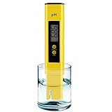 PH Meter for Water Hydroponics Digital PH Tester Pen 0.01 High Accuracy Pocket Size with 0-14 PH Measurement Range for Household Drinking, Pool and Aquarium