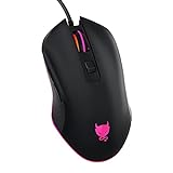 Tmd Touch Redimp Wired Gaming Mouse for PS4, Xbox One, PC Computer & Laptop , Games & Work, Side Buttons & LED Backlit Lights - Black, GM300