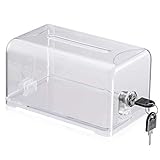 Polmart Clear Suggestion/Business Card/Drawing Box with Lock