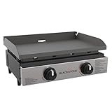 Blackstone 1666 22” Tabletop Griddle with Stainless Steel Faceplate, Powder Coated Steel, Black