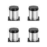 Owfeel Stainless Steel Furniture Legs Adjustable Metal Desk Feet Office Table for Home DIY Projects TV Stand Bench Dining Board Desk Sofa Couch Chair Cabinet Pack of 4 (5cm)